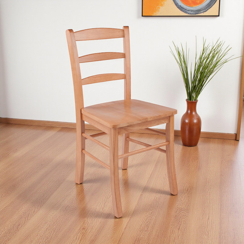Alaina Modern Solid Wood Side Chair in Light Oak, 34.7'' H X 16.6'' W X 18.49'' D, Light Oak