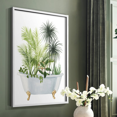 «Plant Bath II», reproduction encadrée - bois massif