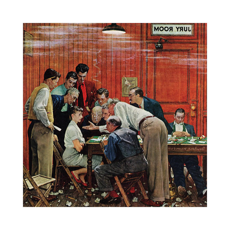 Jury by Norman Rockwell - Wrapped Canvas Gallery-Wrapped Canvas Giclée, 45.72 cm H x 45.72 cm W