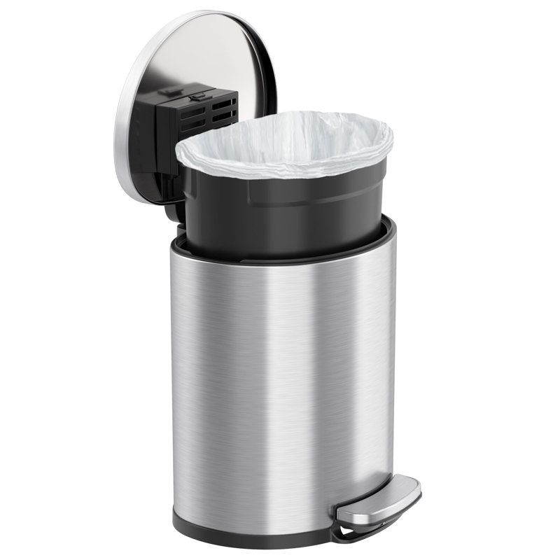 Poubelle à pédale 5 gallons en acier inoxydable avec filtre à odeurs Itouchless Softstep 19 L, poubelle à pédale, cuisine, bureau à domicile, seau amovible
