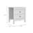 Amara Nightstand , End Table, Side Table Two Shelves, Four Legs -White