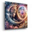 Art mural en verre épique «Peacefull Moon» par Rey Klimt, 12 po x 12 po