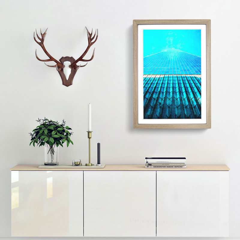 Ground Zero in New York City - Picture Frame Painting Print, 87cm H x 62cm W x 2cm D, Oak Framed