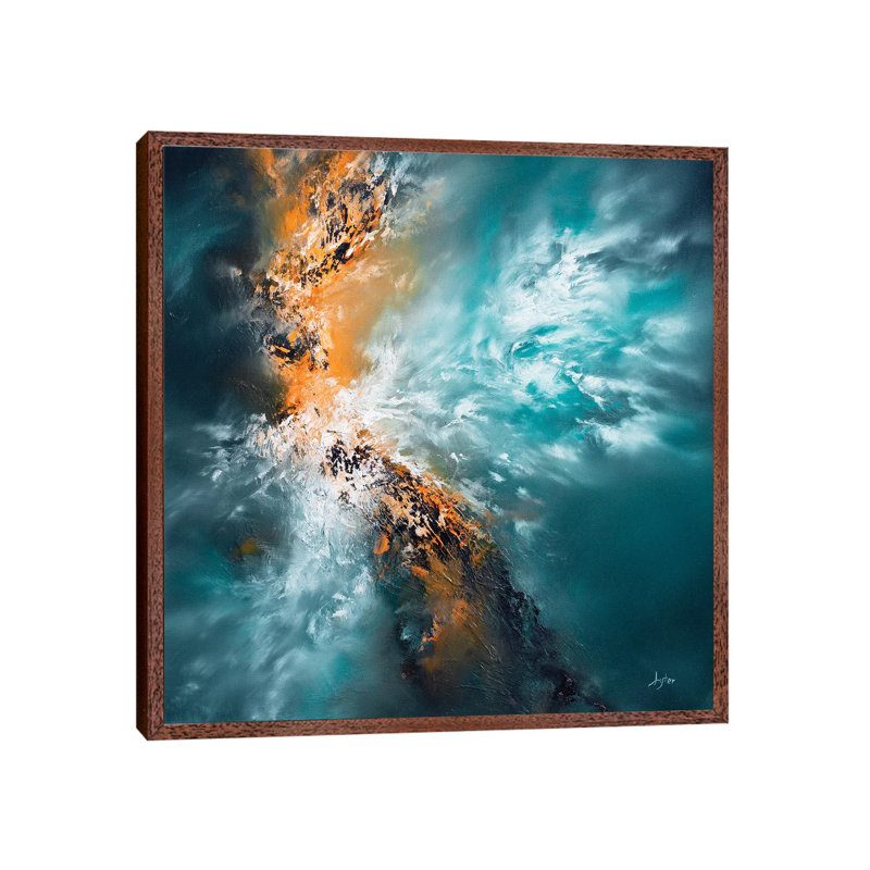 Inner Sanctum by Christopher Lyter - Painting on Canvas, Classic Brown Wood Framed, 93.98cm H x 93.98cm W x 3.81cm D