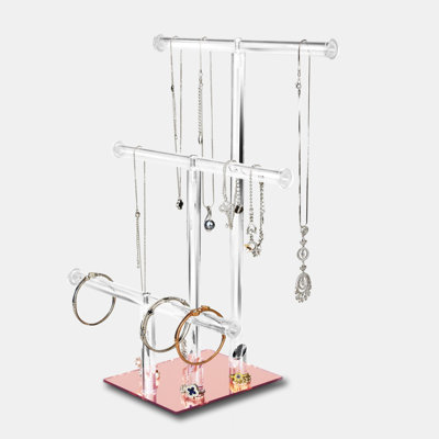 Présentoir à bijoux à 3 niveaux H 14,5 po x l 10 po x P 5,88 po