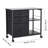 Mobile Metal File Cabinet with 3 Fabric Drawers and 2 Open Shelves for Organized Office Storage-129472266