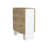 Gateleg Folding Table Space-Saving with Compact Design, White / Macadamia - Living Room