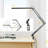 Led Desk Lamp - Desk Light For 31.5" Tall - 5 Color Modes X 11 Brightness Levels - Adjustable Swing Arm - Timmer & Memory Function - 12W Lamp For Desk - Black