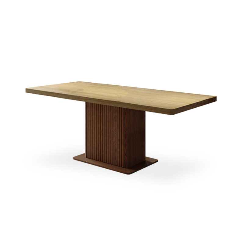 Table de salle à manger rectangulaire en pierre frittée de style français et chinois antique