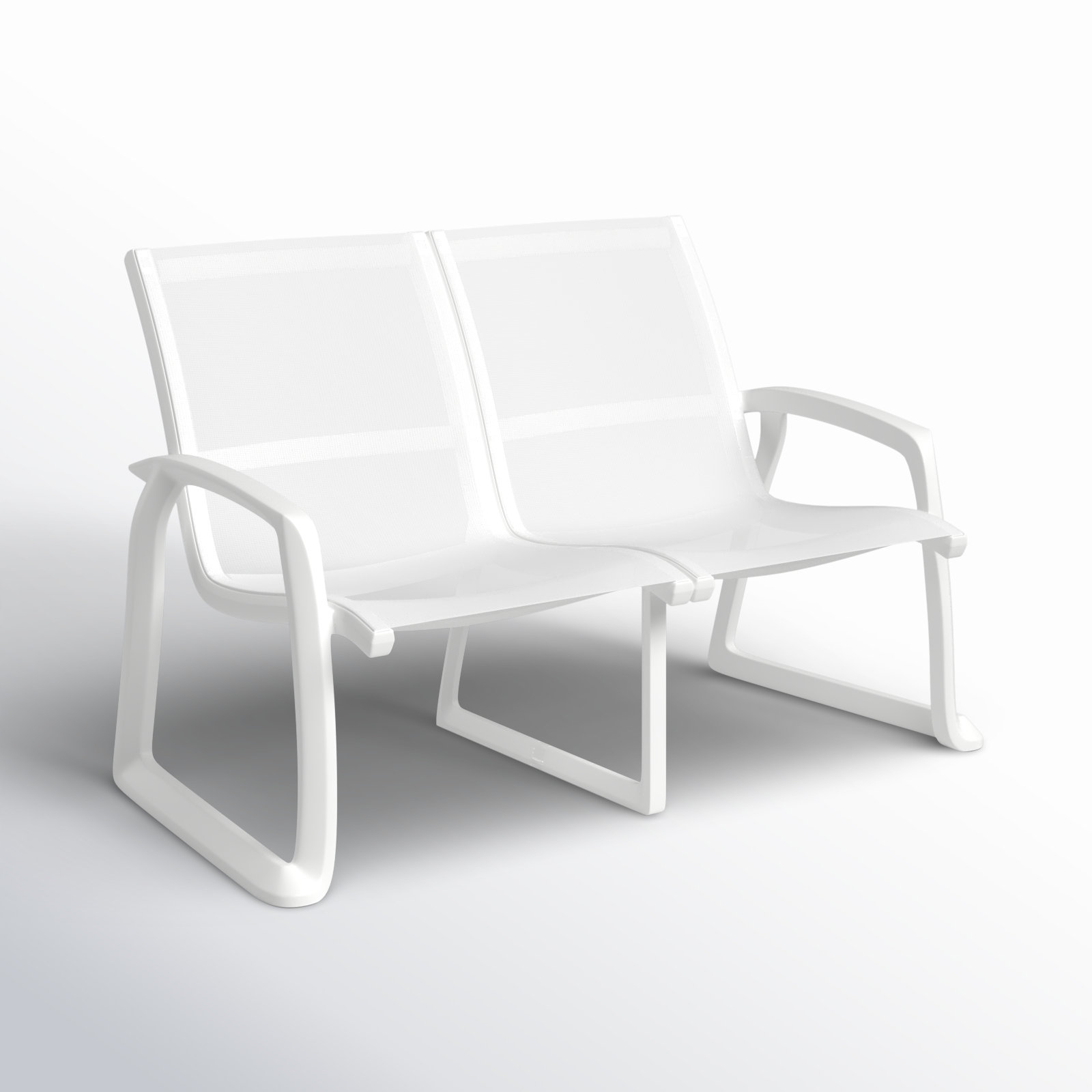 Farrah 53'' Wide Rectangle Loveseat, White