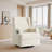 Upholstered Classic Wing Back Manual Handle Swivel Rock Glider Recliner-303197360