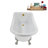 58" Streamlin Clawfoot Tub,Tray,Drain, Clawfeet-101628925-102219863
