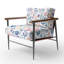 Chaise rembourrée Boho - Botanical Garden Blue-1802682689