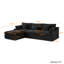 Sky Cloud Slope 4-Seater Modular Linen L-Shaped Sectional Sofa - Ultimate Comfort in Black-1055926165