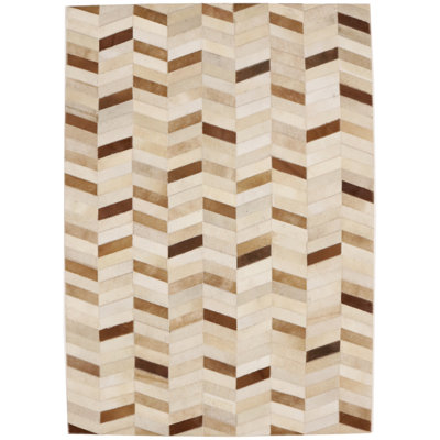 Performance Leather Geometric Indoor Rug