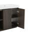 Meuble-lavabo autoportant en chêne fumé 60F avec meuble-lavabo 60F