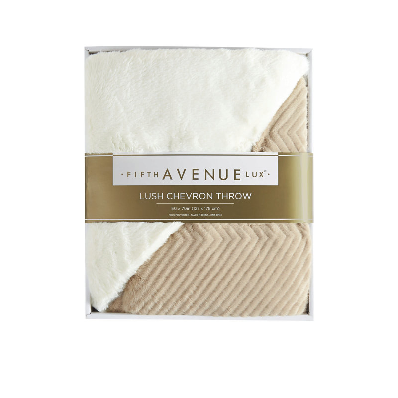 Jeté luxueux 5ème Avenue Chevron 50x70