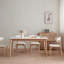 Ensemble de salle à manger en bois de frêne blanc ardoise-104594719