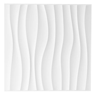 3D Wall Panels With Adhesive Included 19.6" x 19.6" Decorative Waves Design Wall Paneling