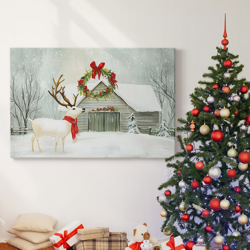 Christmas Holiday Arts - Toile tendue avec châssis XMA171289, H 18 po x l 27 po