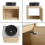 Ensemble de meuble-lavabo simple mural 24 po avec lavabo en céramique Greythor, ensemble de meuble-lavabo simple 24 po avec plateau en pierre reconstituée-362577418-354114337