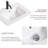 Modern Ceramic Bathroom Vessel Sink Vanity Top with Pre-Drilled Faucet Holes