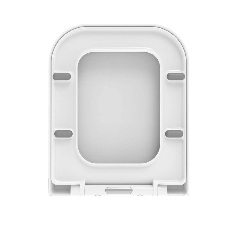 Square Toilet Seat Features Soft-Close, One-Button Quick Release For Hassle-Free Cleaning, Top Fixing Adjustable Hinges