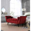 Banc polyvalent en velours rouge de 65 pouces pour le salon, assise confortable, profondeur 48,24 po, largeur 18,46 po, hauteur 17,11 po, chambre de rangement 47,2 lb, conception gracieuse, profondeur, largeur, hauteur,-140225607