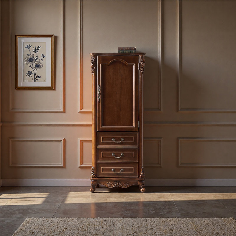Armoire de rangement multifonctionnelle à tiroirs, Marron foncé