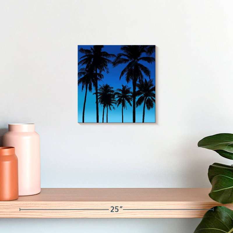 Gillard Palms noir sur bleu I