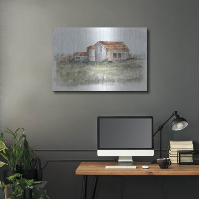 «Tin Toit Barn I» par Ethan Harper, art mural en métal »par Ethan Harper