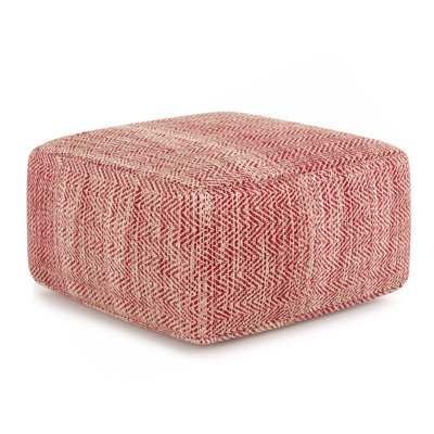 Nate - Square Pouf - Patterned Melange