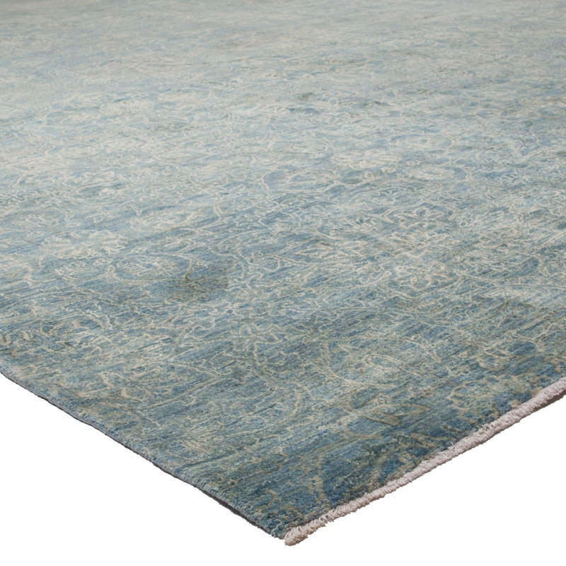 Blue Transitional Silk Rug - 18'11" x 30'4"