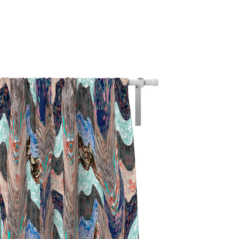 Panneaux de rideaux semi-transparents abstraits, L 20 po x L 82 po