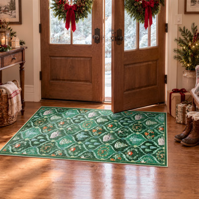 Tapis lavable antidérapant Laraven Christmas