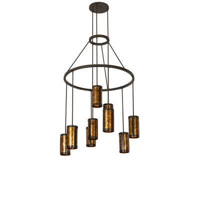 48" Wide Cartier 9 Light Cascading Chandelier