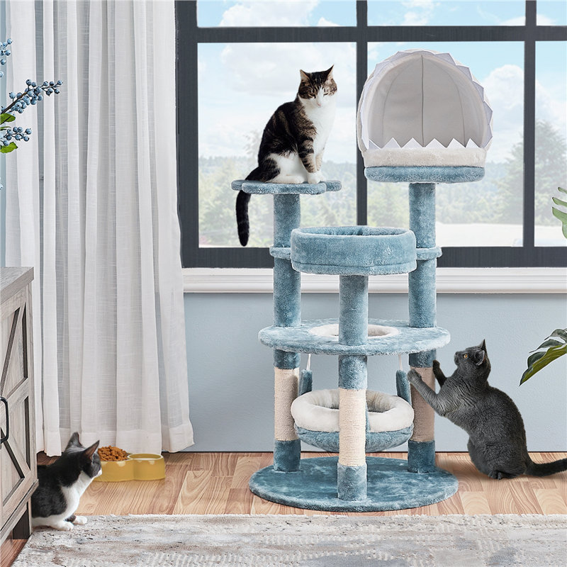 115cm Tall Ocean-themed Cat Tree