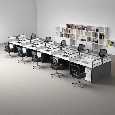 Poste de travail rectangulaire pour 10 personnes