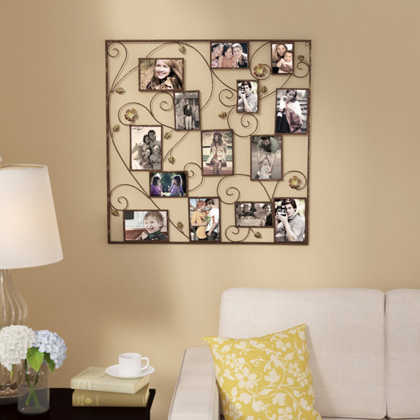 Adeco Trading 10 Piece Collage Picture Frame Set, Black