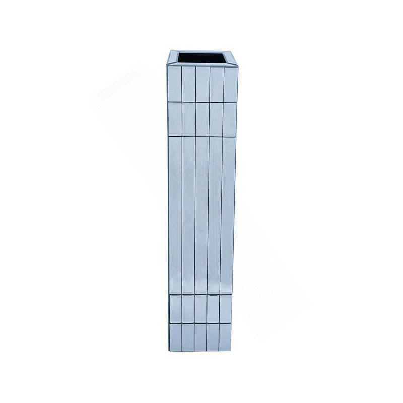 Vase de plancher à haut miroir de 36,02 po (91,5 cm), grands vases argentés pour décor de salon, vases décoratifs pour fleurs séchées