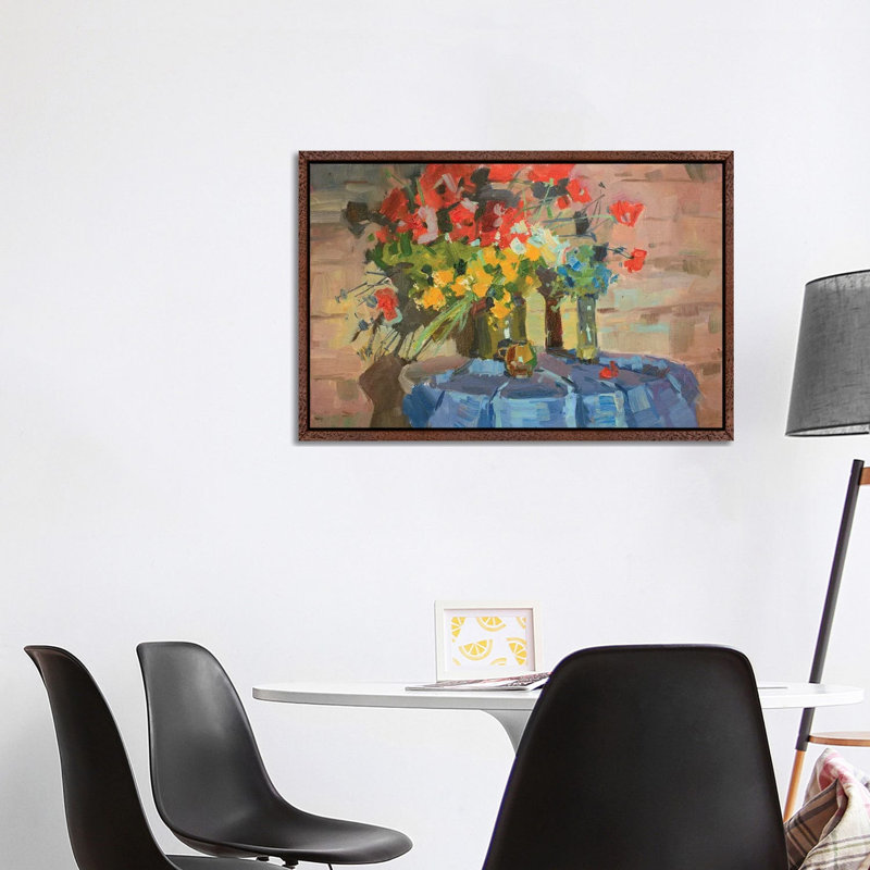 Field Flowers II 1 Piece Wall Art on Canvas, 101.6 cm H x 66.04 cm W, Classic Wood Floater Framed