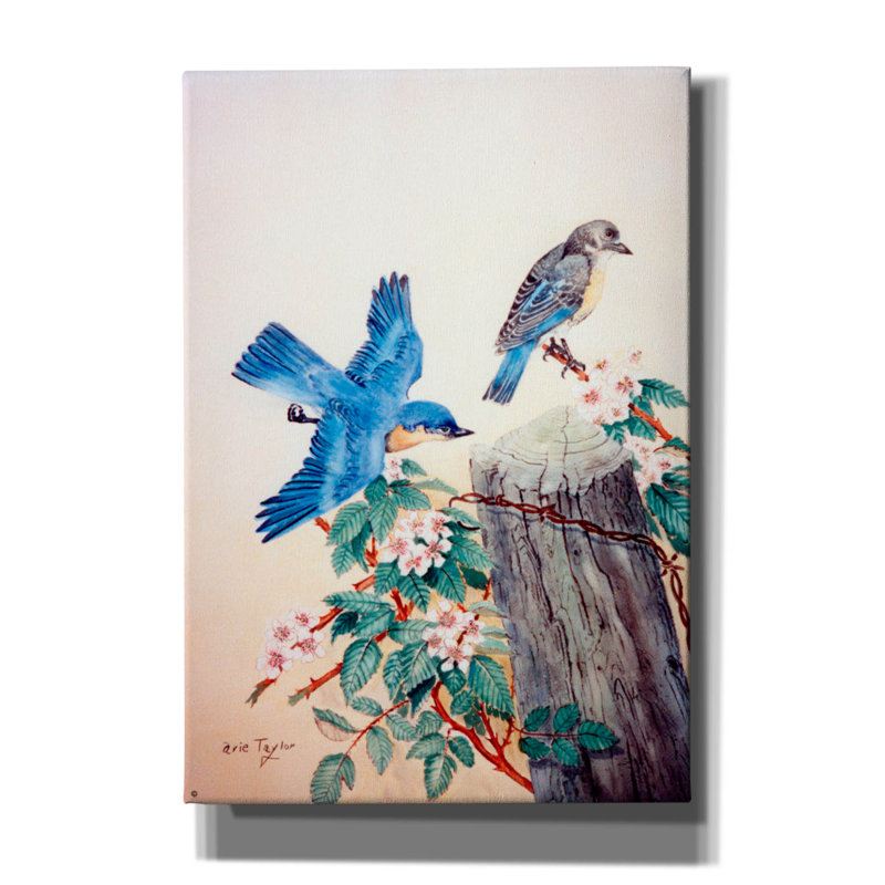 «Bluebirds» par Arie Reinhardt Taylor, H 26 po x l 18 po x P 0,75 po