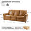 Canapé inclinable électrique en cuir véritable rembourré de duvet synthétique 86,25 po-1423949425
