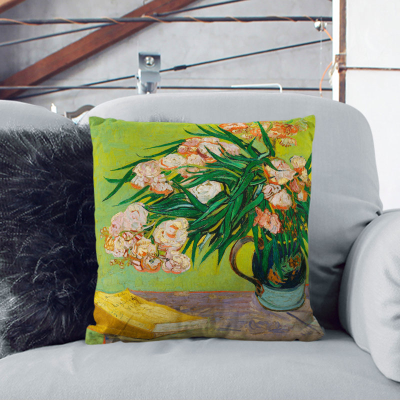 Oleanders Square Throw Cushion, 40cm H x 40cm W x 15cm D