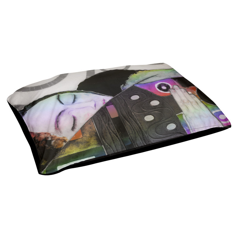 Coussin Carlile, Petit (L 29,5 po x l 19,5 po), Gris / rose / vert