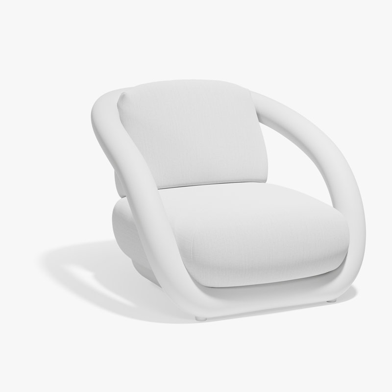 Mel Lounge Chair, White Portonovo