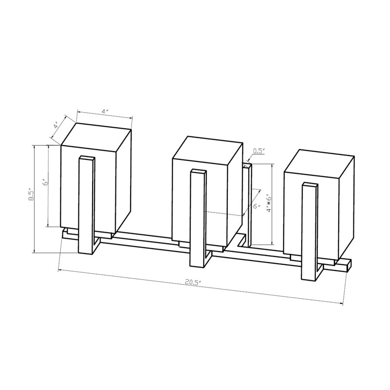 Éclairage pour meuble-lavabo à intensité variable en bronze antique chandlar