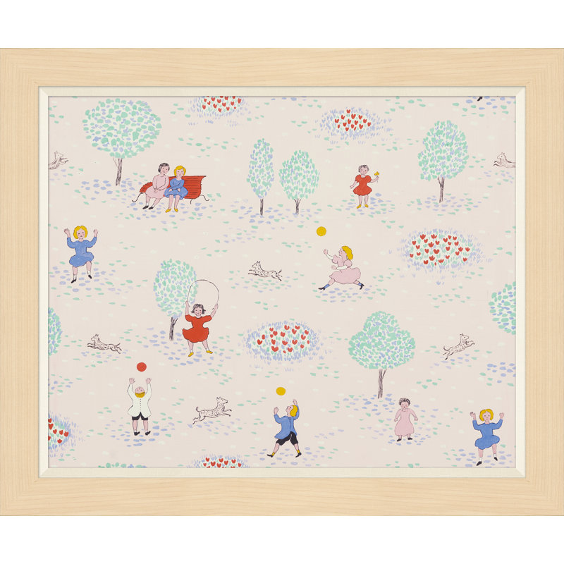 Jouant dans le parc (Var. 1) par Paule Marrot - reproduction de cadre photo unique