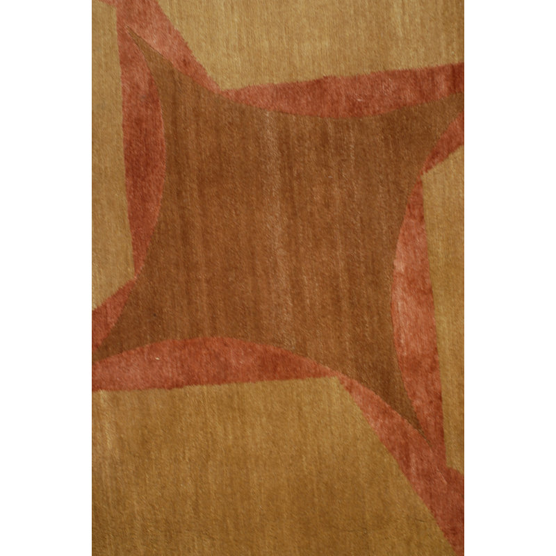 Tranquility Geometric Area Rug in Brown/Pink, Rectangle 8' x 10'