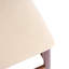 Ensemble de 2 tabourets de comptoir d'intérieur en bois rembourrés, chaise de bar, structure en noyer foncé avec revêtement beige-743908609